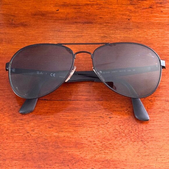 Ray-Ban RB3540 Aviator Sunglasses Matte Black 58mm w Case & Cloth Frames Only - Picture 11 of 13